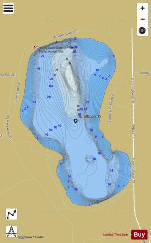 Lake First Silver depth contour Map - i-Boating App
