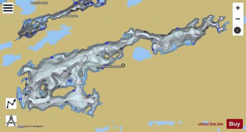 Lake Kekekabic depth contour Map - i-Boating App