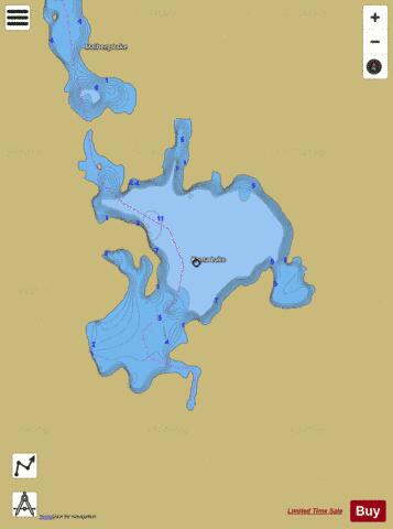 Lake Koma depth contour Map - i-Boating App