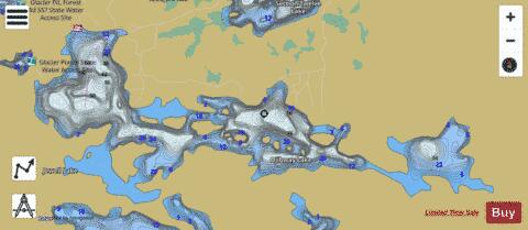 Lake Ojibway depth contour Map - i-Boating App
