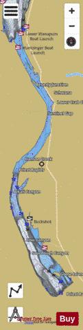 Wanapum Lake (South) depth contour Map - i-Boating App