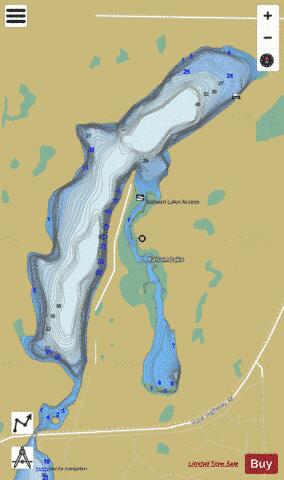 Balsam Lake depth contour Map - i-Boating App