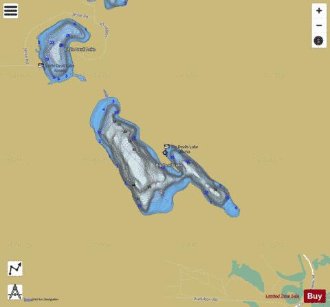 Big Devil Lake depth contour Map - i-Boating App