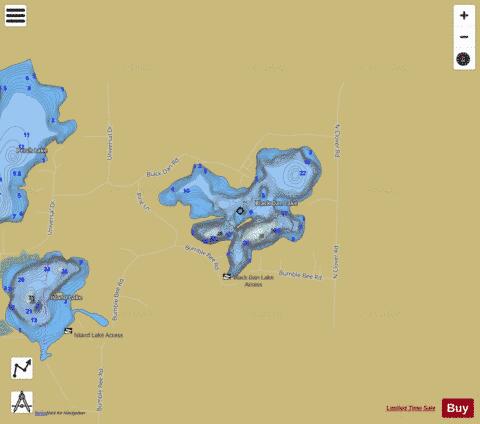 Black Dan Lake depth contour Map - i-Boating App