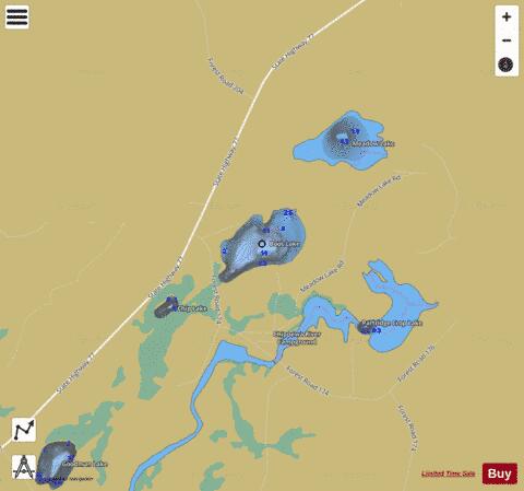 Boos Lake depth contour Map - i-Boating App