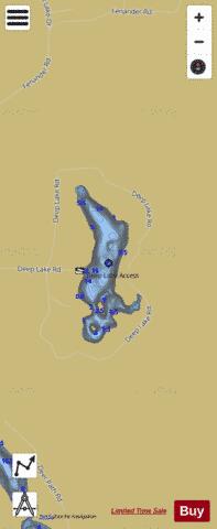 Deep Lake C depth contour Map - i-Boating App