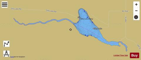 Dilley Lake depth contour Map - i-Boating App