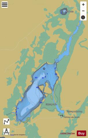 Fishtrap Lake B depth contour Map - i-Boating App