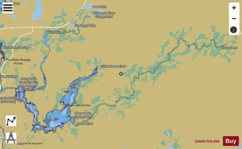 Moose Lake depth contour Map - i-Boating App