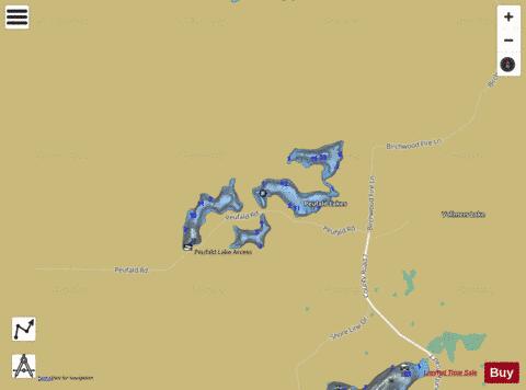 Peufald Lake depth contour Map - i-Boating App