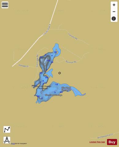 Slim Creek Flowage depth contour Map - i-Boating App