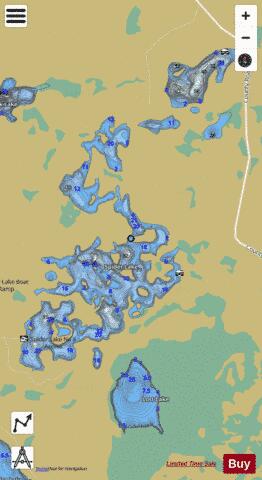 Spider Lake depth contour Map - i-Boating App
