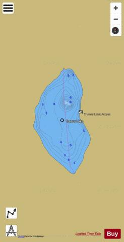 Tranus Lake depth contour Map - i-Boating App