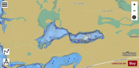 Two Boys Lake depth contour Map - i-Boating App