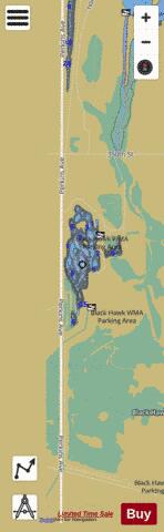Black Hawk Pits depth contour Map - i-Boating App
