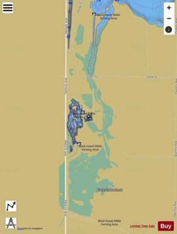 L Pond depth contour Map - i-Boating App