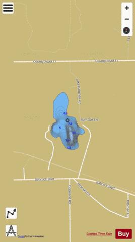 Haughey Lake depth contour Map - i-Boating App