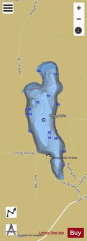 Chicog Lake depth contour Map - i-Boating App