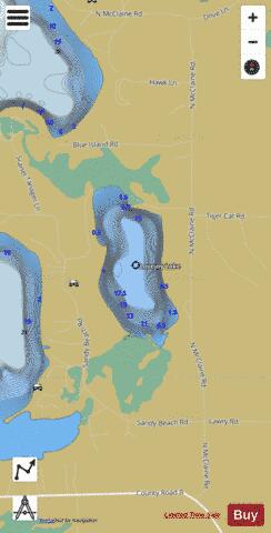 Lovejoy Lake depth contour Map - i-Boating App