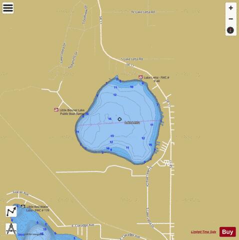 Letta depth contour Map - i-Boating App