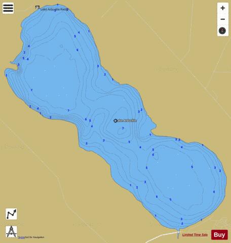 LAKE ARBUCKLE depth contour Map - i-Boating App
