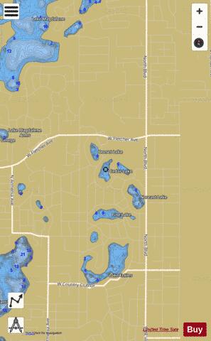 CEDAR LAKE depth contour Map - i-Boating App