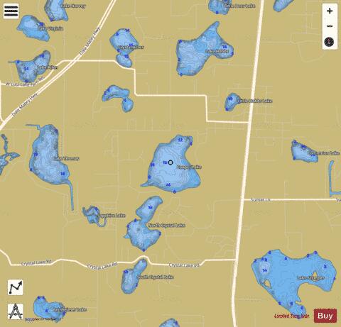 COOPER LAKE depth contour Map - i-Boating App