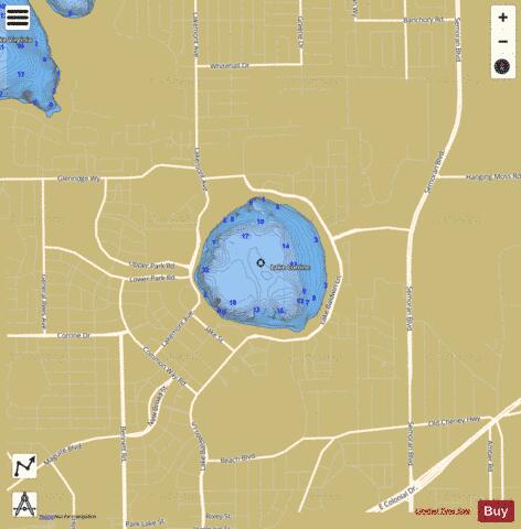 LAKE CORRINE depth contour Map - i-Boating App