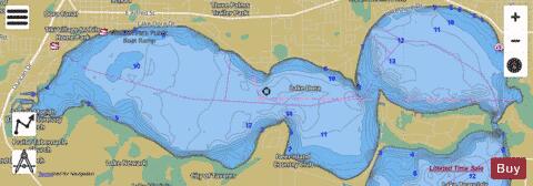 LAKE DORA depth contour Map - i-Boating App