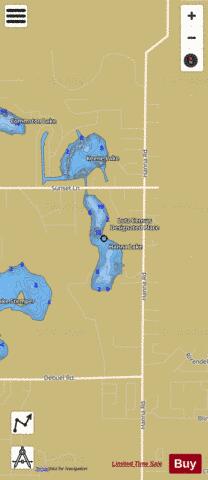 HANNA LAKE depth contour Map - i-Boating App