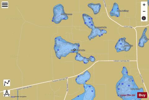 ISLAND FORD LAKE depth contour Map - i-Boating App