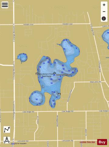 LAKE JESSAMINE depth contour Map - i-Boating App