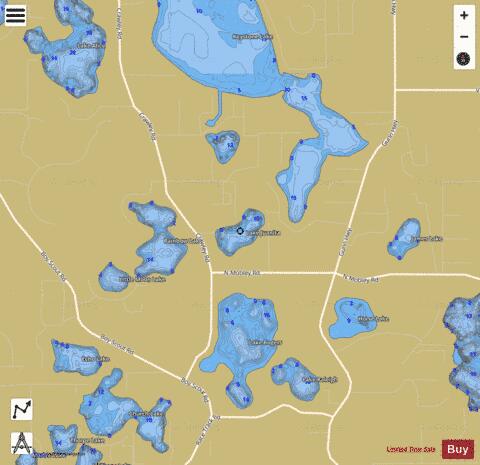 LAKE JUANITA depth contour Map - i-Boating App