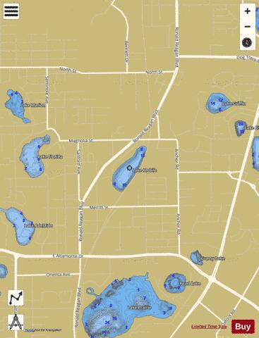LAKE MOBILE depth contour Map - i-Boating App