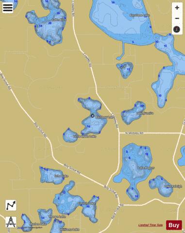 RAINBOW LAKE depth contour Map - i-Boating App