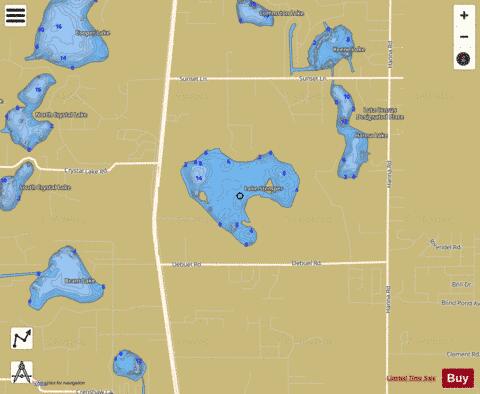 LAKE STEMPER depth contour Map - i-Boating App