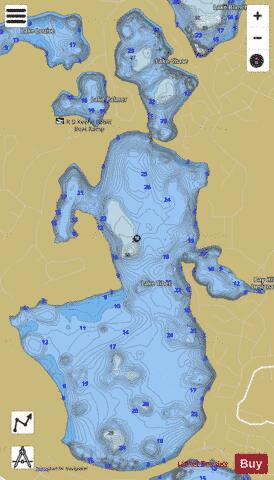 LAKE TIBET depth contour Map - i-Boating App