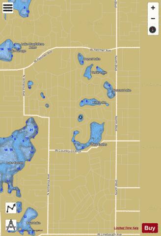Mid Lake Dr Lake depth contour Map - i-Boating App