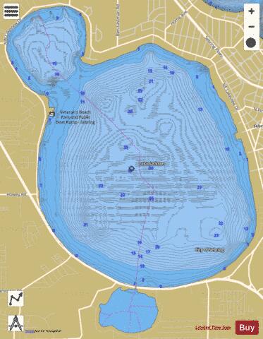 Jackson depth contour Map - i-Boating App
