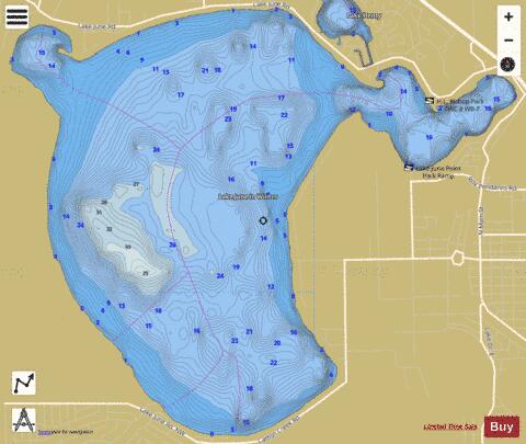 June depth contour Map - i-Boating App