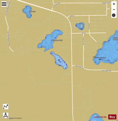 Horseshoe South Lake depth contour Map - i-Boating App