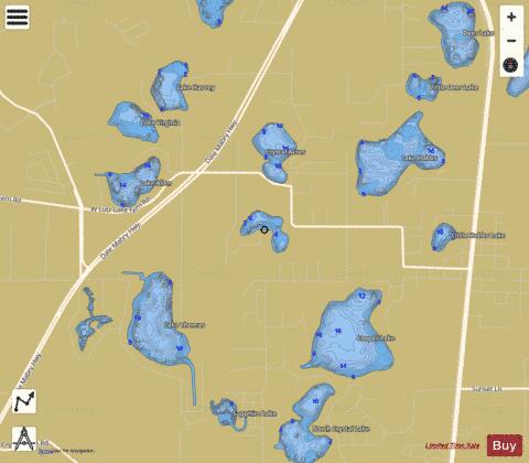 Lake Norbert depth contour Map - i-Boating App
