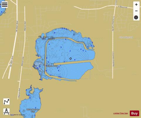 Alligator Lake depth contour Map - i-Boating App