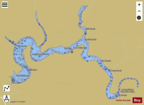 R. D. Bailey Lake depth contour Map - i-Boating App