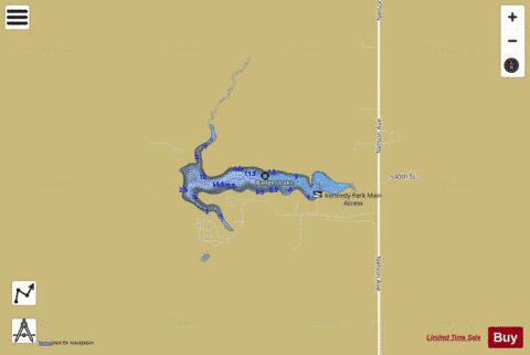 Badger Lake depth contour Map - i-Boating App