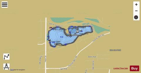 Grays Lake depth contour Map - i-Boating App