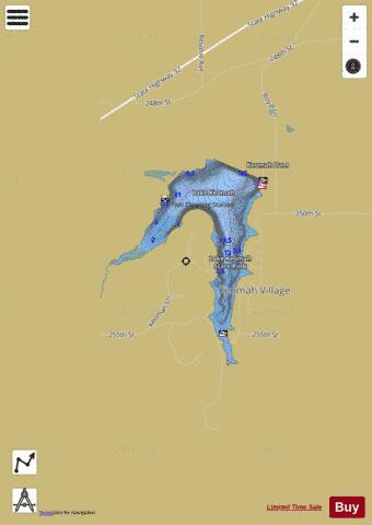 Lake Keomah depth contour Map - i-Boating App