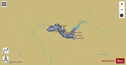 Lake Meyer depth contour Map - i-Boating App