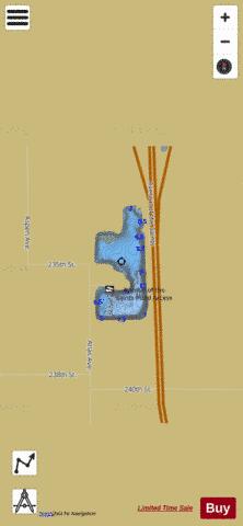 Avenue of the Saints Pond depth contour Map - i-Boating App