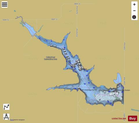 Belvadeer Park Pond #1 depth contour Map - i-Boating App
